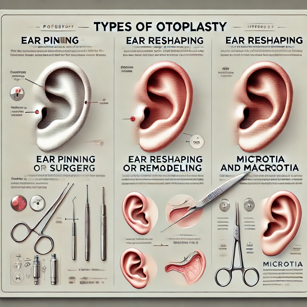 Types of otoplasty procedures.