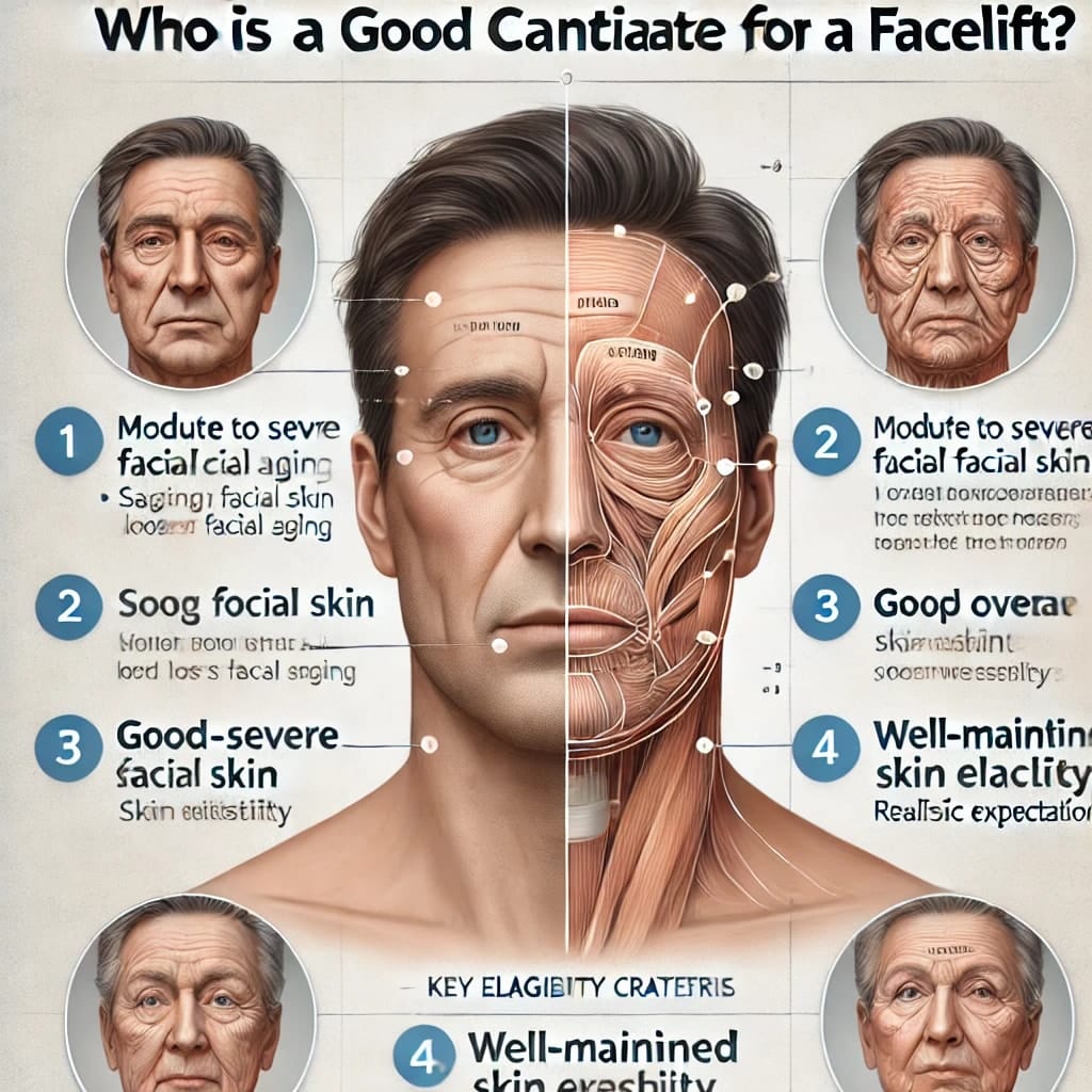 Criteria for a good facelift candidate.