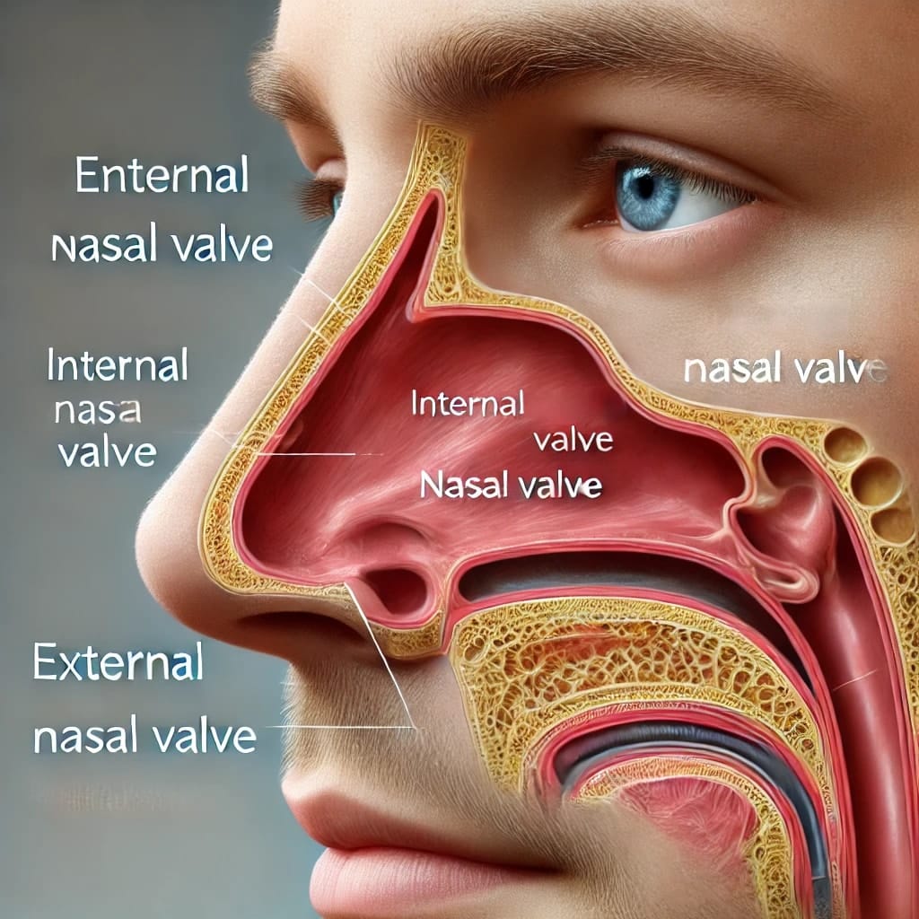 Nasal valve anatomy diagram.