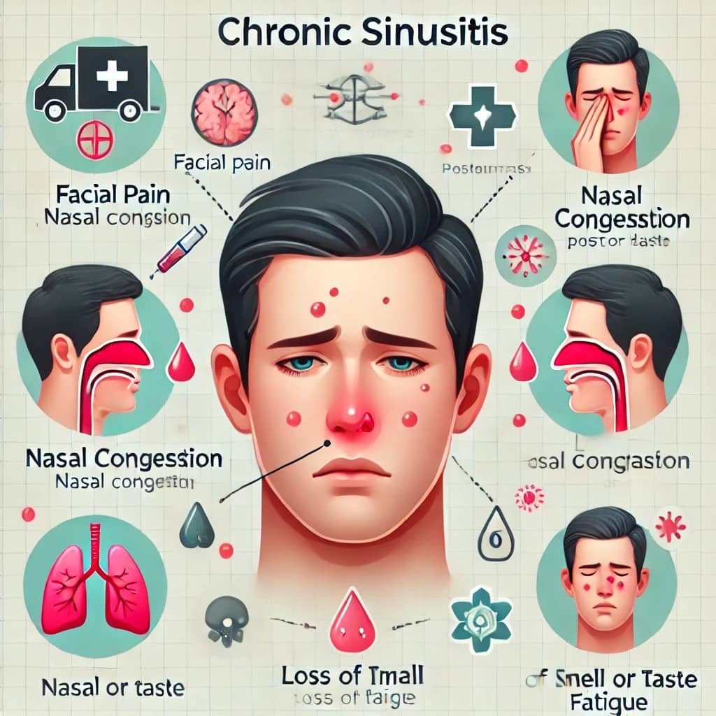 Symptoms of chronic sinusitis.