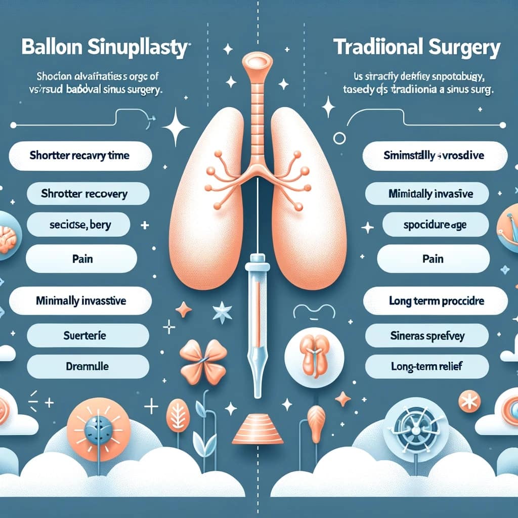 Benefits of balloon sinuplasty over traditional sinus surgery.