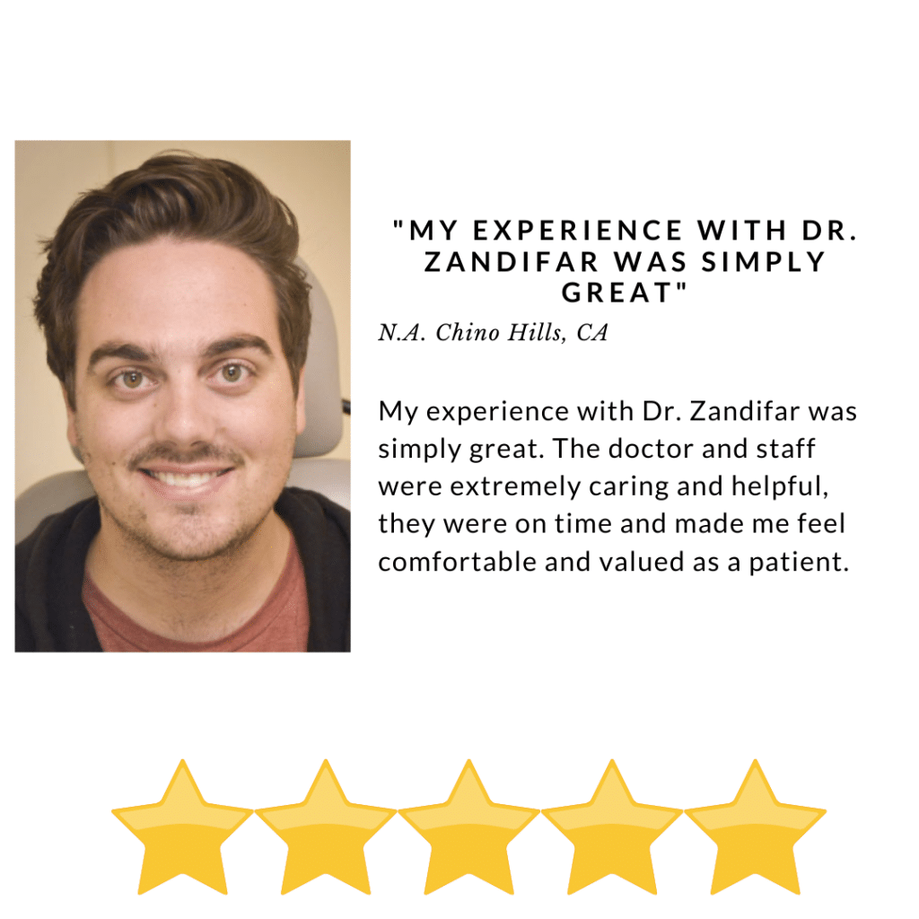 My experience with Dr. Zandifar was simply great - Review